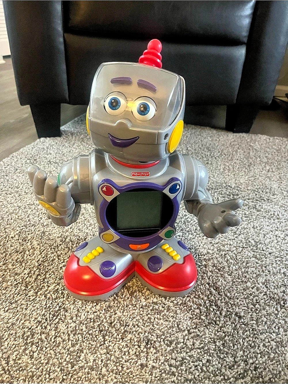 Vintage 2004 Fisher-Price Kasey the kinderbot interactive learning robot tested,